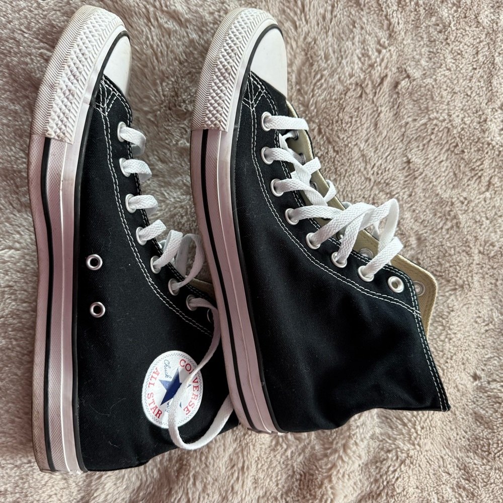 Converse Black and White High Top Sneakers